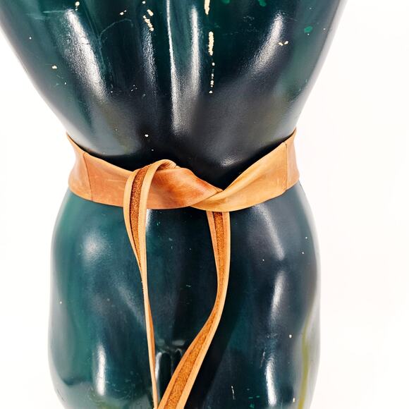 ADA Midi Leather Wrap Belt Tan Brown One Size Boho Chic Bohemian Earthy Lange - Picture 5 of 14